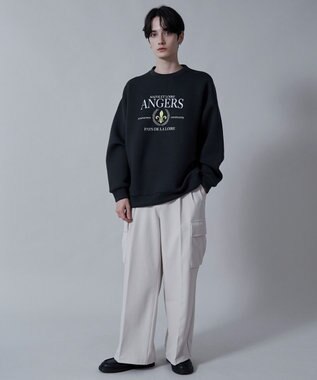 WEGO KEEPWARM　グラフィックプルオーバー ブラック中濃色