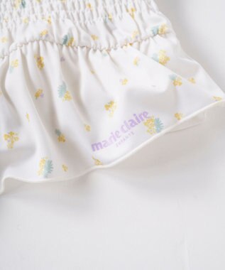 OP／FILA 【marie claire ENFANTS】シャーリングセパレート水着 ホワイト