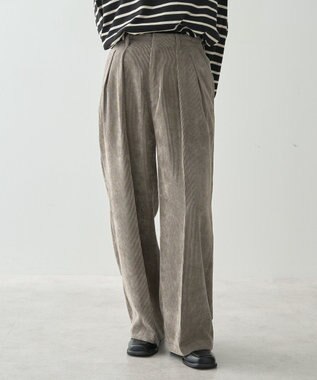 AMERICAN HOLIC コーデュロイタックワイドパンツ Mocha