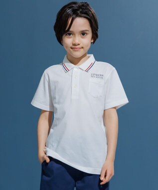 J.PRESS KIDS 【100-130cm】ダブルライン カラー 半袖ポロシャツ