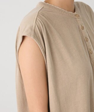 CRAFT STANDARD BOUTIQUE ピグメントヘンリーネックカットソーワンピース Beige