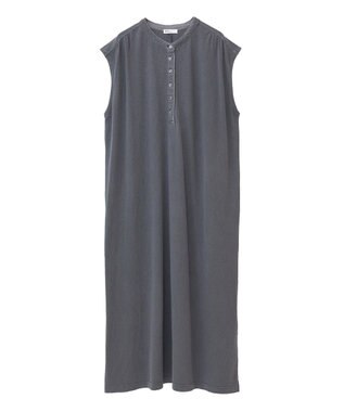CRAFT STANDARD BOUTIQUE ピグメントヘンリーネックカットソーワンピース Charcoal Gray