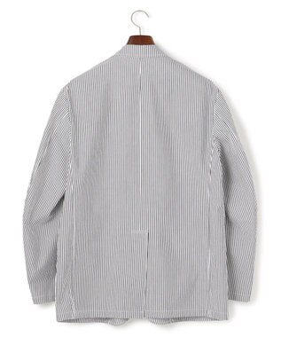 J.PRESS MEN 【J.PRESS ORIGINALS】Silk Seersucker 3B Sack Jacket / Japan Made ネイビー系1