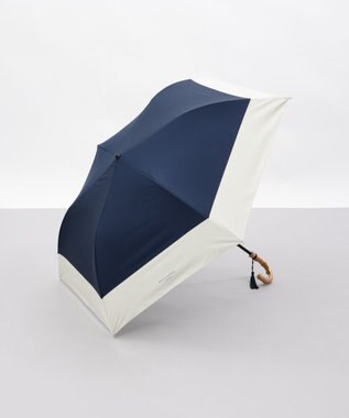 AURORA 【MACKINTOSH LONDON（マッキントッシュ ロンドン）】天然風バイカラー切継ぎ晴雨兼用パラソル（折りたたみ傘）
