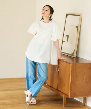 #Newans 【大好評につき追加生産！新色登場】パフスリーブAラインブラウス ホワイト系