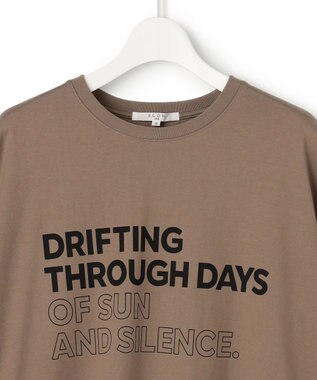 23区 【SLOW/一部店舗限定】ヴィンテージライクジャージー Tシャツ モカ×ブラック