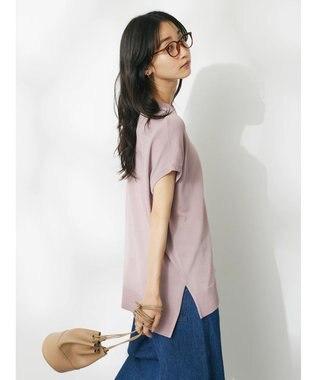 CRAFT STANDARD BOUTIQUE ＵＶカット接触冷感半袖ニットチュニック Pink