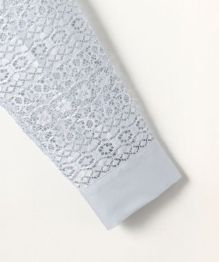 J.PRESS LADIES S ジオメトリックレース ブラウス サックス系