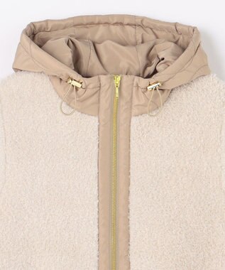 ANY L 【手洗い可】キルトコンビベスト ライトベージュ