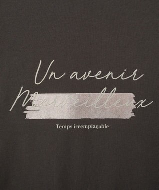 Green Parks 【適ON】箔プリントロゴＴシャツ Charcoal Gray