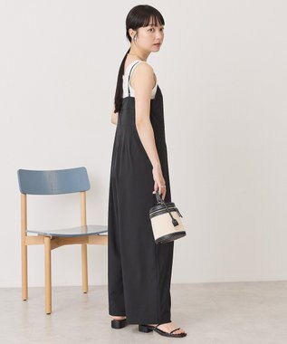 AMERICAN HOLIC 【2点セット】ロングレースジレ+サロペット Black