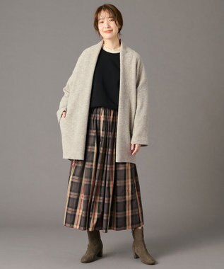 ANY 【手洗い可】エアリーラメジャケット ライトグレー