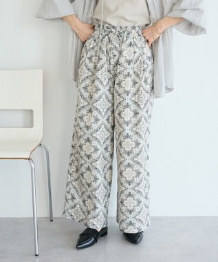 CRAFT STANDARD BOUTIQUE プリントイージーパンツ Light Beige