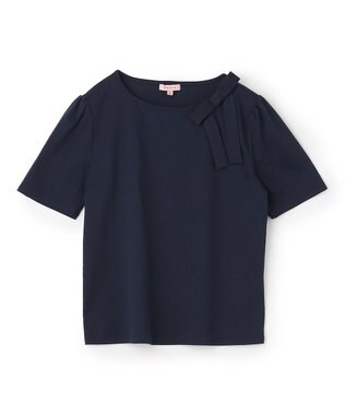 TOCCA 【洗える】AIR TEE リボン Tシャツ ネイビー系