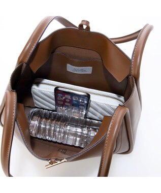 UNBILLION カシュカシュ cachecache / スカーフチャーム付きロングハンドルトート ブラウン