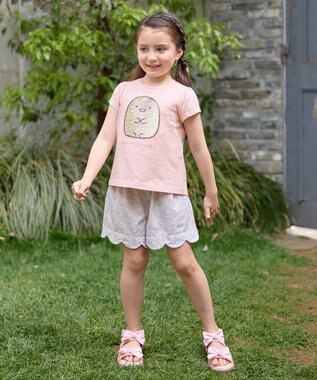 ANY KIDS 【WEB限定/すみっコぐらし】ミラクルスパンコールTシャツ ピンク(とんかつ・えびふらいのしっぽ)