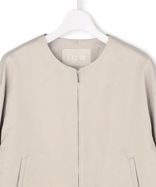 ICB 【2WAY】 ダルグロッシーサテン ボウタイ付きブルゾン トープ