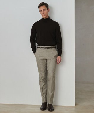 GOTAIRIKU 新色追加【洗える/チクチクしにくい/ピリングしにくい】イタリア糸 ハイゲージ タートルネックニット_WOOL100％ ダークブラウン(25年秋冬新色)