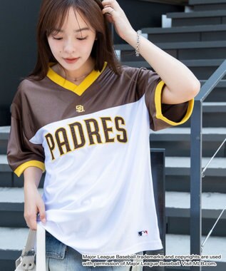 WEGO 【ユニセックス着用ITEM】別注MLBメッシュゲームグラフィックT（SS） ブラウンその他