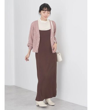 earth music&ecology ポンチＩラインキャミワンピース Brown