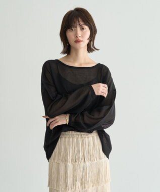 YECCA VECCA シアーニットプルオーバー Black