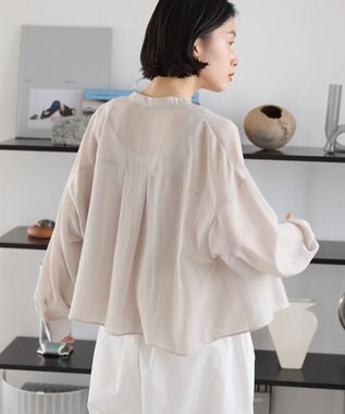 AMERICAN HOLIC シアーショート丈ブラウス Light Gray