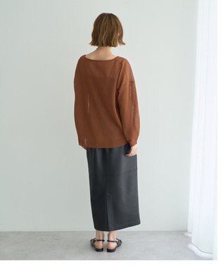 YECCA VECCA シアーニットプルオーバー Brown