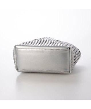 UNBILLION カシュカシュ cachecache / コードかがり横長トートバッグ シルバー