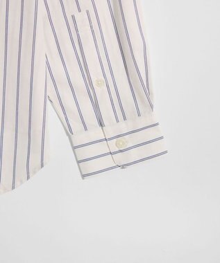 LENO BAND COLLAR SHIRTS 《UNISEX》 バンドカラーシャツ WHITE STRIPE