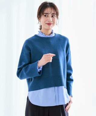 リブポイント ニット