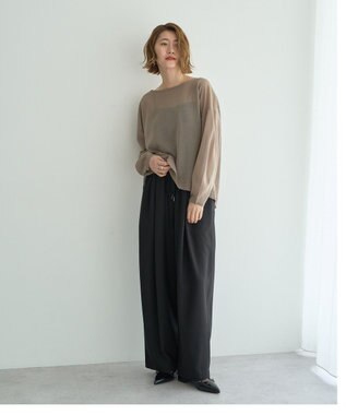 YECCA VECCA シアーニットプルオーバー Beige
