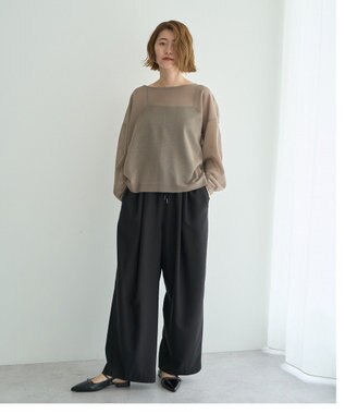 YECCA VECCA シアーニットプルオーバー Beige