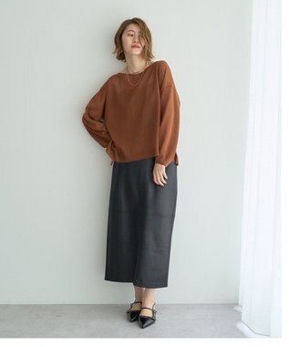 YECCA VECCA シアーニットプルオーバー Brown