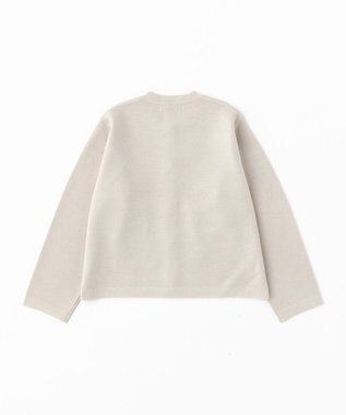 UNFILO 【洗える】金ボタン ニットジャケット グレージュ