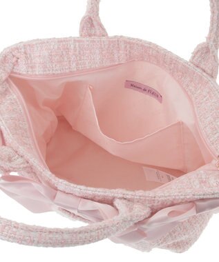 Maison de FLEUR ピンクマニアボリュームリボン2WayトートMバッグ Pink