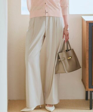 23区 【先行予約】ナチュラルスラブストレッチ ワイドパンツ