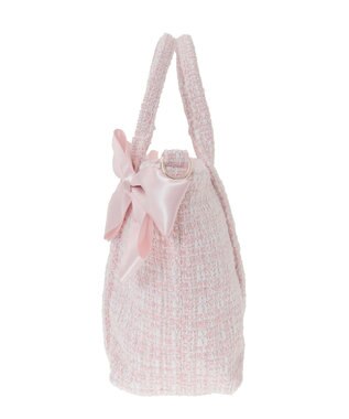 Maison de FLEUR ピンクマニアボリュームリボン2WayトートMバッグ Pink