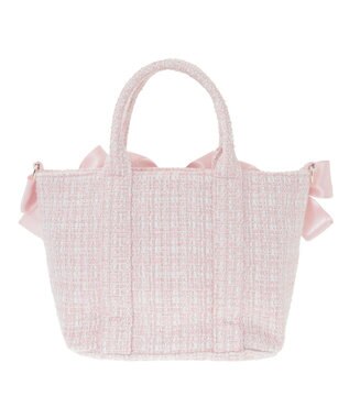 Maison de FLEUR ピンクマニアボリュームリボン2WayトートMバッグ Pink
