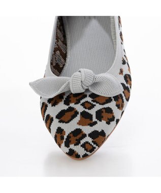 ing <ing>【サステナブル】２WAYポインテッドトゥニットパンプス ライトグレービー