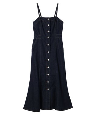 earth music&ecology ボタンキャミデニムワンピース Indigo