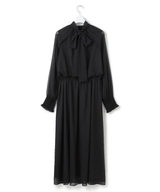 23区 【APPLAUDIR】シアードットフロッキー ボウタイリボンドレス ブラック系