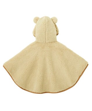 MIKI HOUSE HOT BISCUITS 【70-90cm】 もこくま顔ドン ボアマント アイボリー