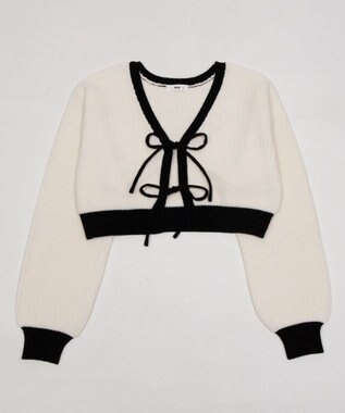WEGO リボンカーディガン オフホワイト