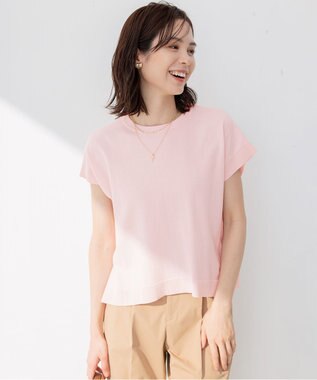組曲 【洗える・型崩れしにくい】CHAI ニットTシャツ ピンク系