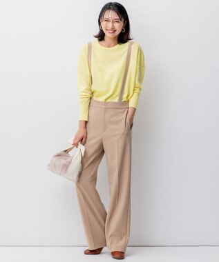 23区 【WEB限定カラーあり/洗える】ウーステッドウール ビッグシルエット ニット [WEB限定]イエロー系