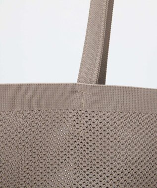 TOPKAPI 【Breath TOPKAPI】ニットジャガード 2way ビッグ トートバッグ ポーチ付き ライトグレー