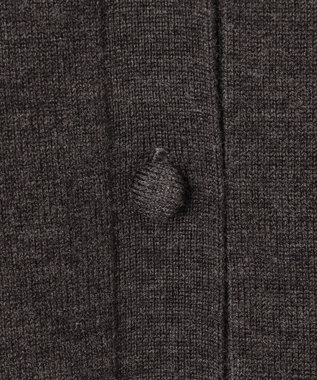 組曲 ニット襟トロンプルイユ ワンピース グレー系