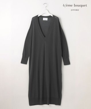 自由区 【カトリエムブーケ】Manquant ベーシックロングプルオーバー チャコール