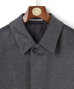 J.PRESS MEN ウールとカシミヤの品格素材【定番】ウールカシミヤビーバー ドレスショートコート_25年モデル ライトグレー系