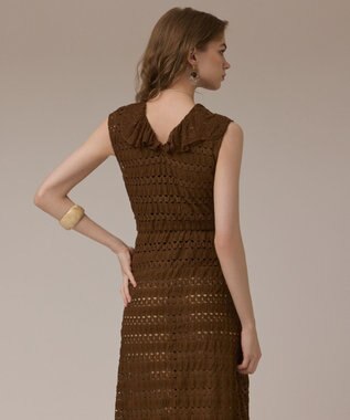 GRACE CONTINENTAL レースロングカーディガン ブラウン